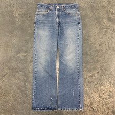 Pantalones de mezclilla vintage Levis 517 corte bota para hombre 30x29 azul lavado medio hechos en EE. UU.