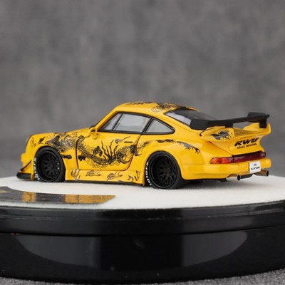 PGM 1/64 Porsche 911 930 RWB Yellow Chinese Dragon AIT 2024