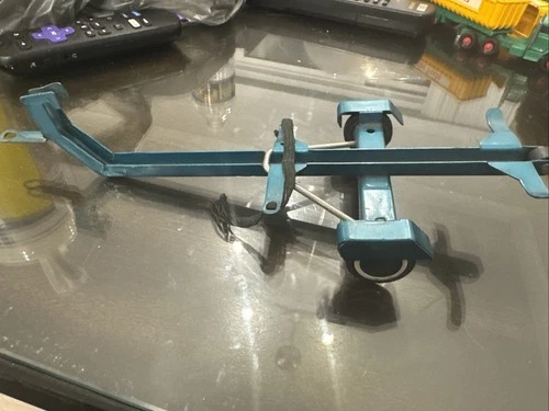 Vintage Tonka Blue Teal Pressed Steel Boat Trailer