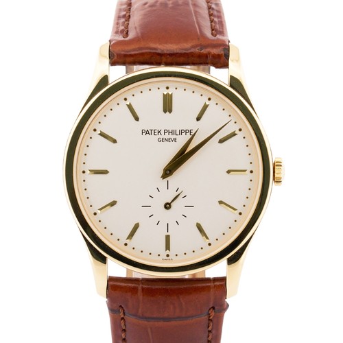 Patek Philippe Calatrava SILVER 18K Yellow Gold 37mm Automatic...