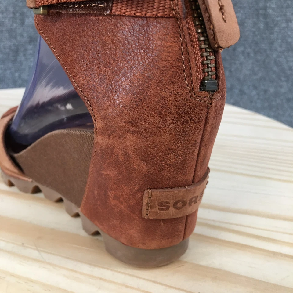 Sandalias Sorel para mujer 8,5 Joanie II cuña con tiras al tobillo NL2457-295 cuero marrón Foto 4 de 4