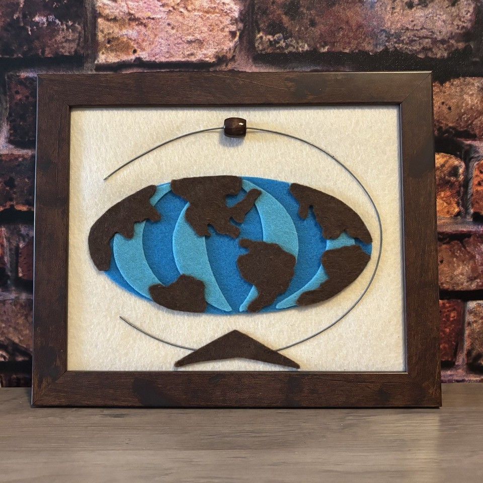 A brand-new homage to legendary MCM artist William Westenhaver's Witco globe style — bold tribal-meets-tiki sculptural wall art for the adventurous decorator.