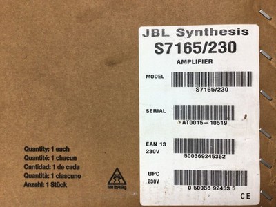 JBL Synthesis S7150 7 Channel Power Amplifier 150WPC 8Ω u388 OPEN BOX