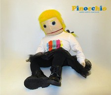 Hand sewn, life-size, full body professional ventriloquist puppet.