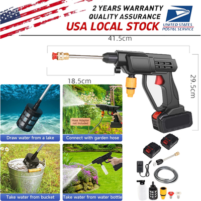 #ad Cordless electric high pressure water gun portable yard cleaner $27.95