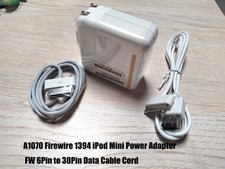 iPod A1070 Firewire 1394 Power Adapter  6Pin to 30Pin Charging Data Cable