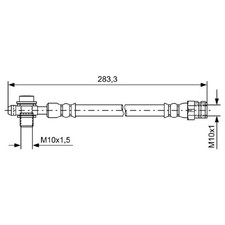 2x Bremsschlauch hinten für Seat Alhambra 710 | 24527883