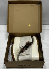 NIB Box Sperry Saltwater Emboss Wool Boots Off White Girls 5M STK163619 New