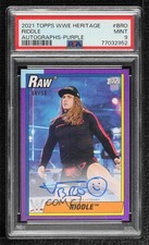 2021 Topps Heritage WWE Purple 46/50 Matt Riddle #A-BRO PSA 9 MINT Auto 0h2x