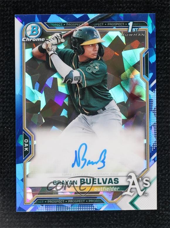 2021 Bowman Sapphire Edition Chrome Prospects Brayan Buelvas #BSPA-BBU Auto 04tw