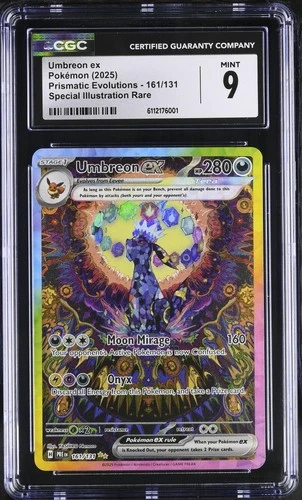 2025 Pokemon Prismatic Evolutions SIR Umbreon ex #161/131 CGC 9