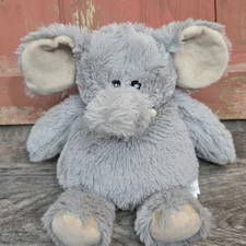 Warmies Elephant Heatable Coolable Weighted Stuffed Animal Plush Gray 13" 