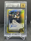 2022 Bowman Chrome Jackson Merrill Autograph Yellow 03/75 BGS 9 | 10 #CPA-JME