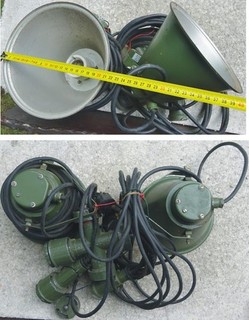 DDR NVA: Scheinwerfer Set mit Stecker/Kupplung selten
