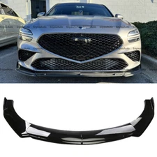 For Genesis G70 G80 G90 UNIVERSAL Front Bumper Lip Spoiler Splitter Glossy Black