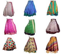 Wholesale Vintage Indian Silk Skirt,Bohemian Floral Print Party Wear