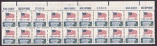 Scott #1338F Flag Over White House Plate Block of 20 Stamps - MNH