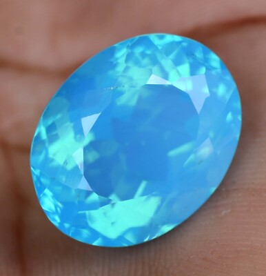 20.05 Ct Natural Powder Blue Welo Opal Australian CERTIFIED Untreated Gemstone
