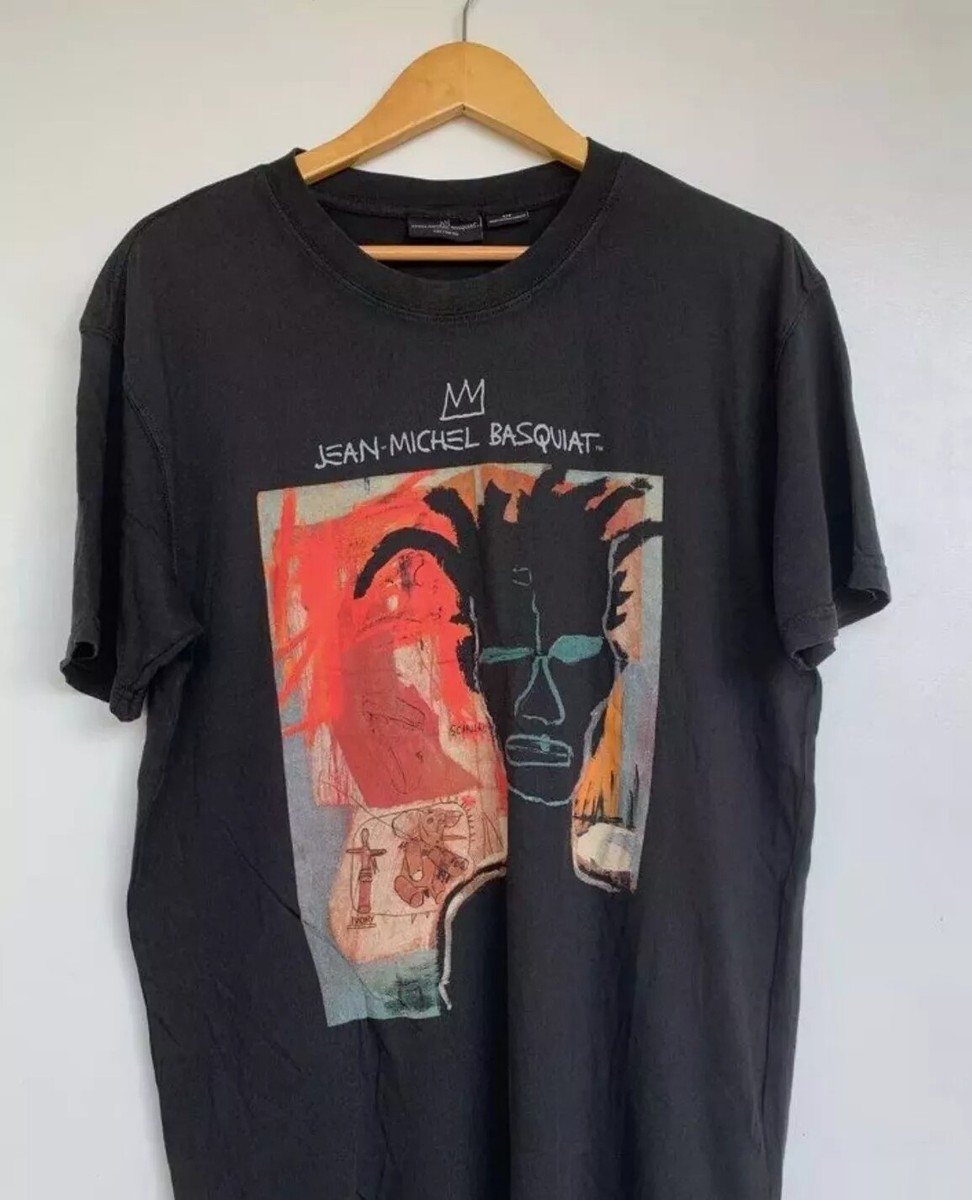 90s バスキア Ｔシャツ M jean michel basquiat Reprint Jean-Michel Basquiat Graphic Retro Black Unisex Tshirt For
