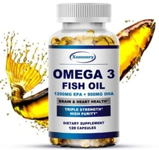 XEMENRY OMEGA 3 FISH OIL FOR BRAIN AND HEART HEALTH 120 CAPSULES-GOOD FOR HEALTY