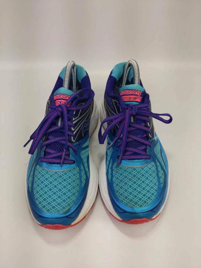 Saucony Womens Ride 9 Running Shoes Blue S10318 2 2016 Low Top Lace Up Gym 7.5