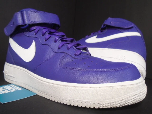 2012 NIKE AIR FORCE 1 MID '07 QS COURT VIOLET OFF BLANC SUPREME 573968 500 11