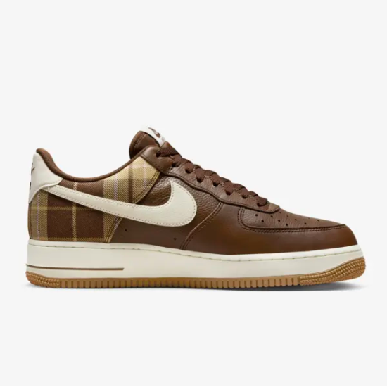 Nike Air Force 1 '07 Low Plaid Shoes 'Cacao Wow' (DV0791-200