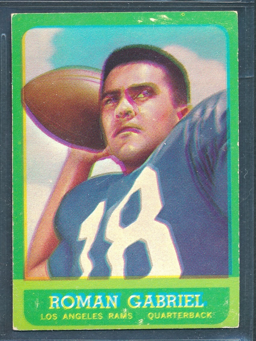 1963 Topps Football #37: ROMAN GABRIEL Los Angeles Rams ~ VG-EX to EX ...