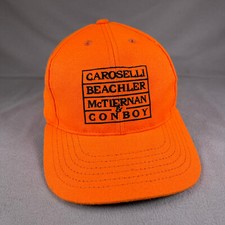 Vintage Law Hat Mens One Size Orange Snapback USA Made Embroidered Caroselli