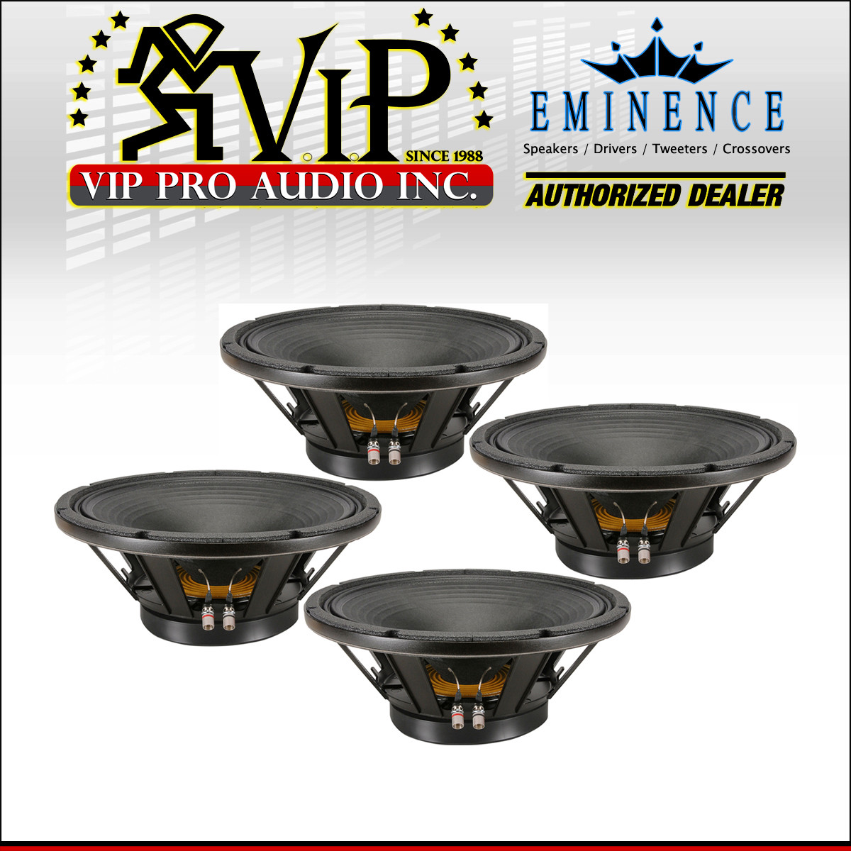 4x Полнодиапазонный низкочастотный динамик Eminence Delta Pro-15A 15 8 Ом 800 Вт Сменный динамик PA 115990₽