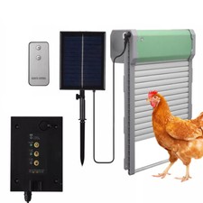 Solar Automatic Chicken Coop Door Opener Auto Light Sensor Timer Remote Control