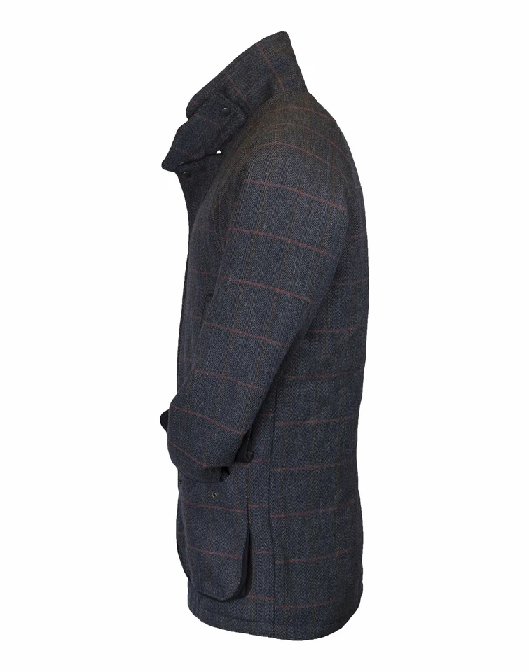 Walker & Hawkes Mens Derby Tweed Shooting Hunting Jacket Coat Blue Tweed - Image 4 of 4