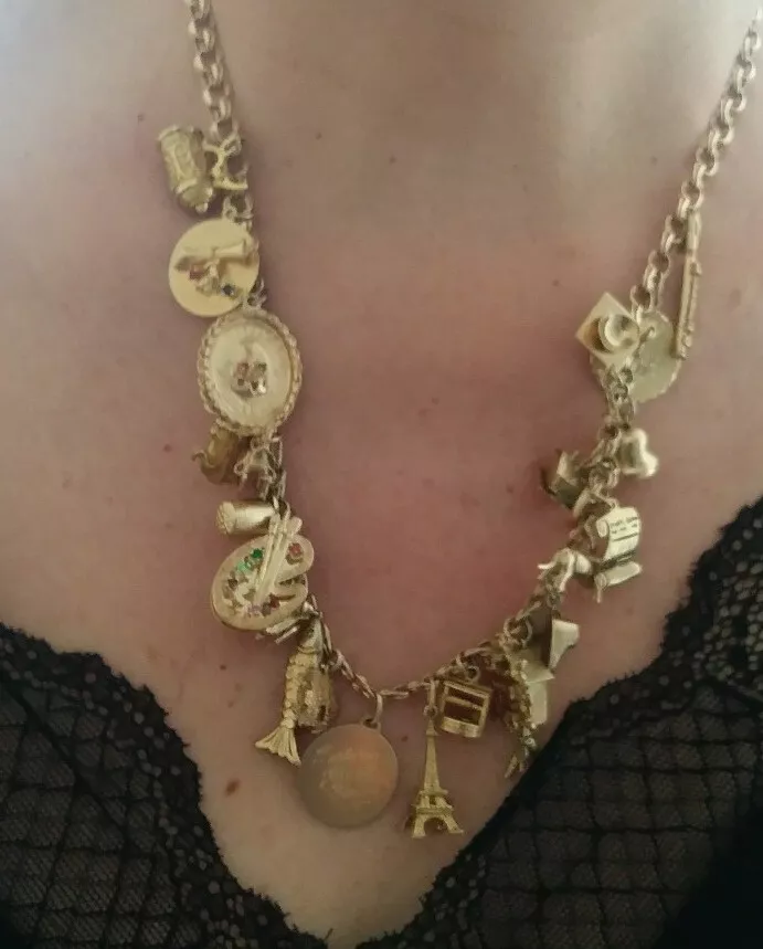14 karat on sale gold charm necklace