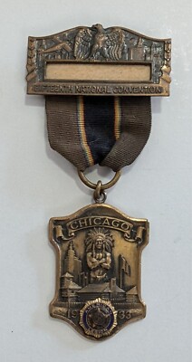 1933 Chicago American Legion Fifteenth National Convention Badge *FREE Shipping!