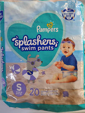 Pampers Splashers Disposable Swim Pants Size Small 13-24 Pounds, 20 Pack