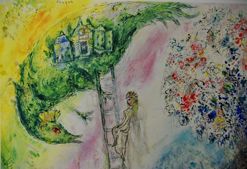 Marc Chagall-offset-lithographie-nach original-1959-grafik - Max Jaffe Ausgabe. - Bild 2 von 6