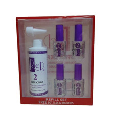 RED Dipping Base Coat  2 Refill Kit 7 oz  4 empty bottles