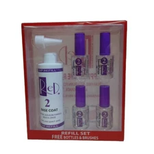 RED Dipping Base Coat (#2) Refill Kit 7 oz + 4 empty bottles