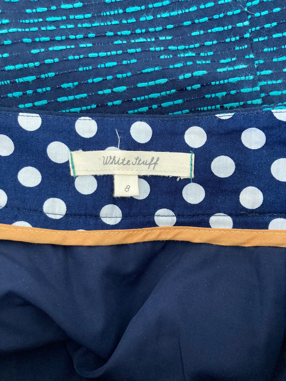 White Stuff Ladies Blue Patterned Lined Skirt Siz… - image 4