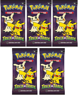 5x Pokemon Trick or Trade 2023 Booster NEU - Halloween Special Set TCG englisch
