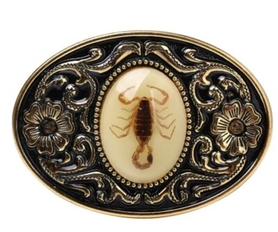 Real Scorpion Belt Buckle Glow In The Dark