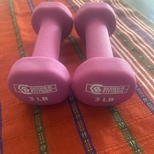Easy Grip Workout Dumbbell, Neoprene Coated, 3 Pound Each  Series 8 Fitness Pink