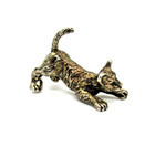 Edle 800 Silber Miniatur spielende Katze Tiger Tier Italien Vintage Vitrine