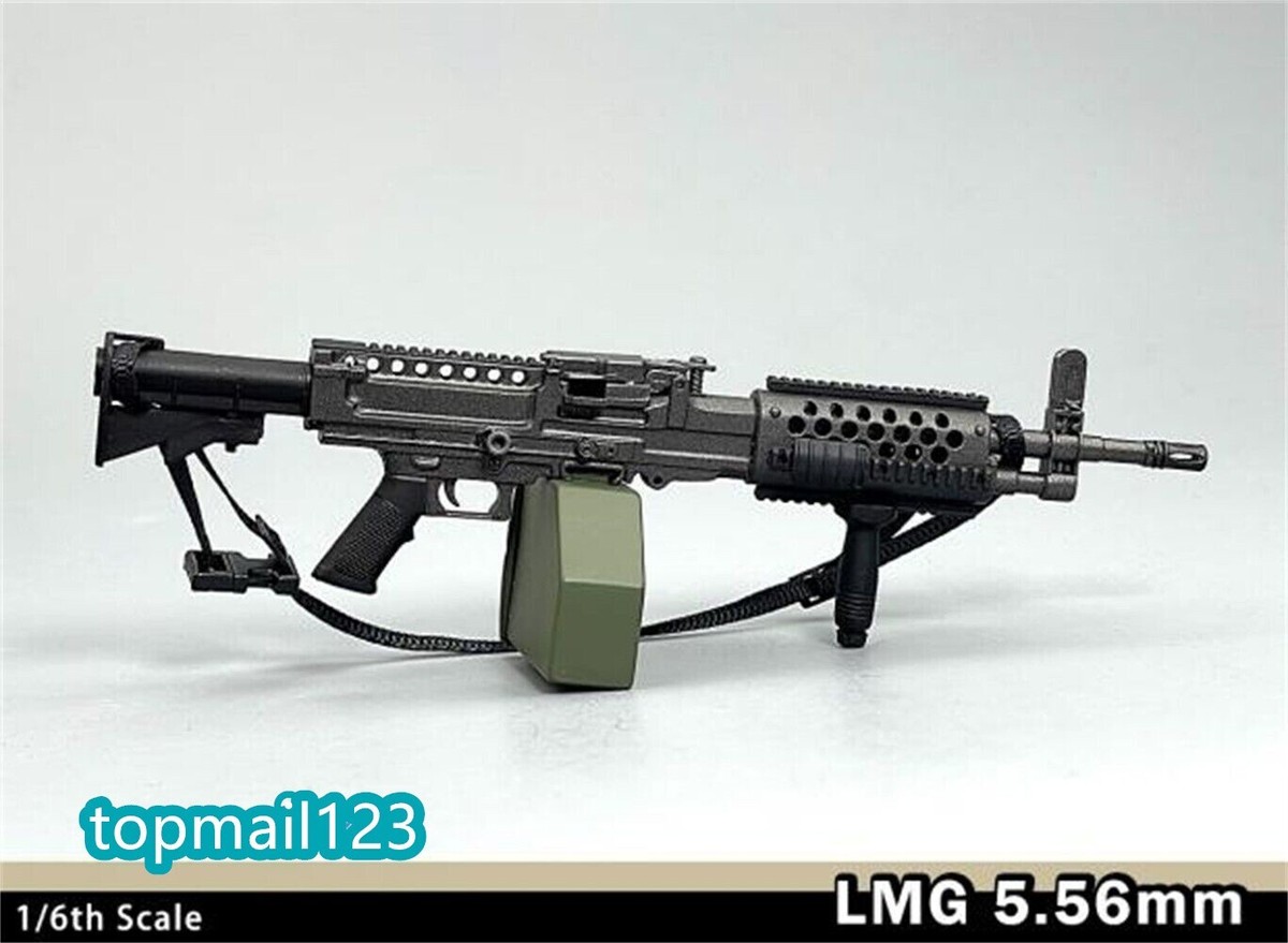 1:6 LMG-5.56mm Cannon Rifle Weapon Gun Model For 12'' Male HT