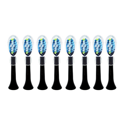 8-Pack Philips DiamondClean Adaptive Clean Brush Heads | Black | No Box