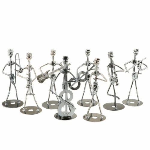 Statuette decorative in argento in metallo per la casa