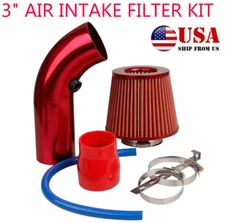 (Usa)76mm/3" Car Cold Air Intake Induction Pipe Kit Filter Tube System Universal