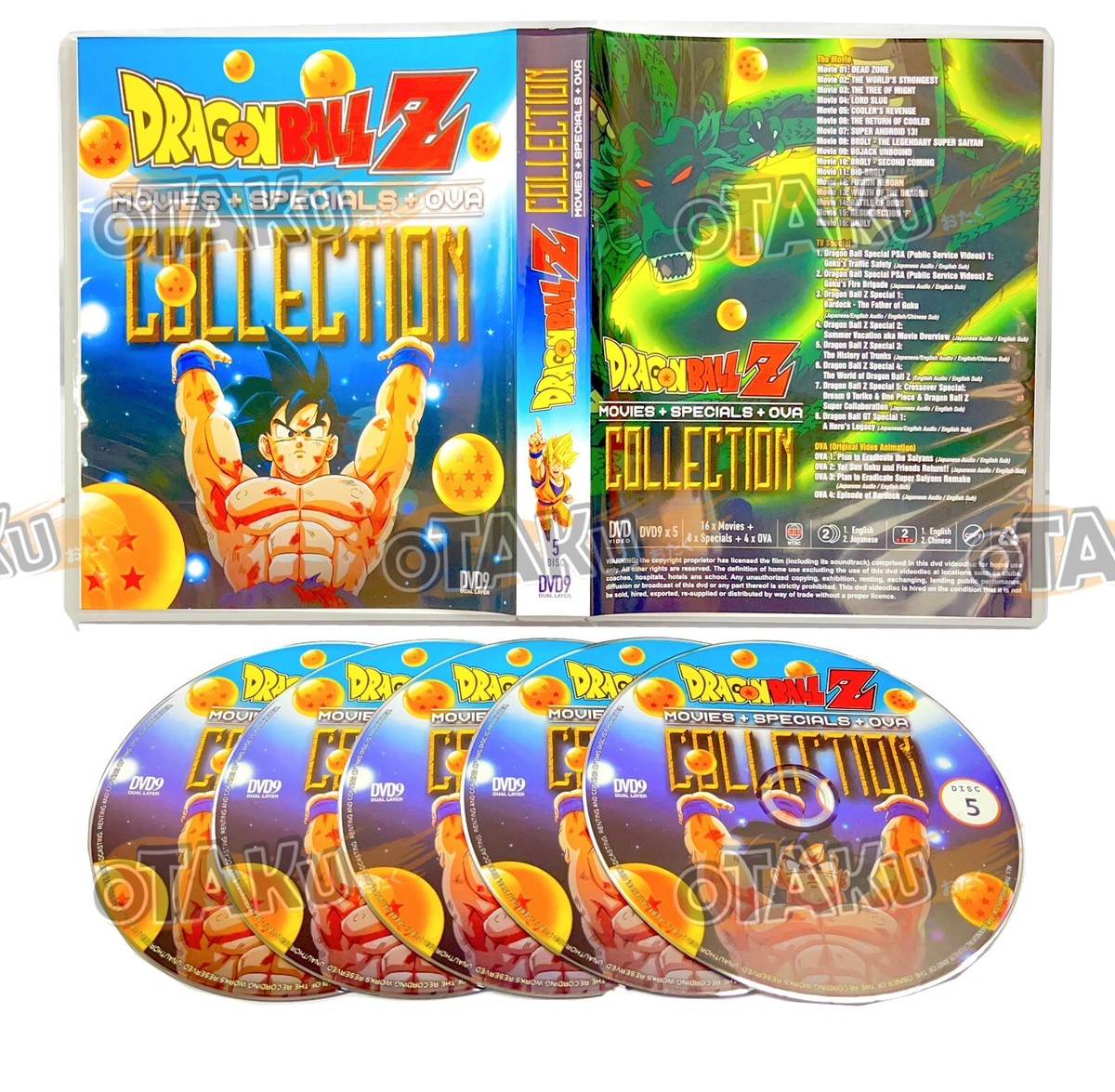 DRAGON BALL Z 16 MOVIES + 8 SPECIALS + 4 OVA - ANIME MOVIE DVD BOX