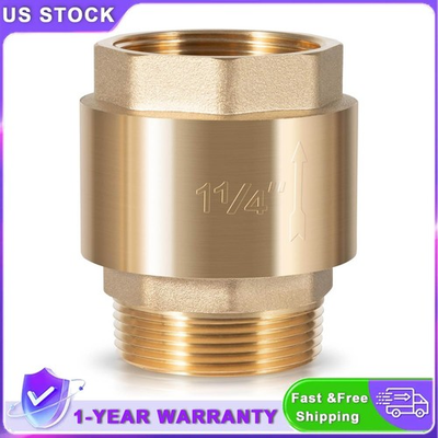 #ad #ad 1 1 4quot; Brass Check Valve 1.25“ Npt Water Check Valve For Submersible Well Pump $36.99