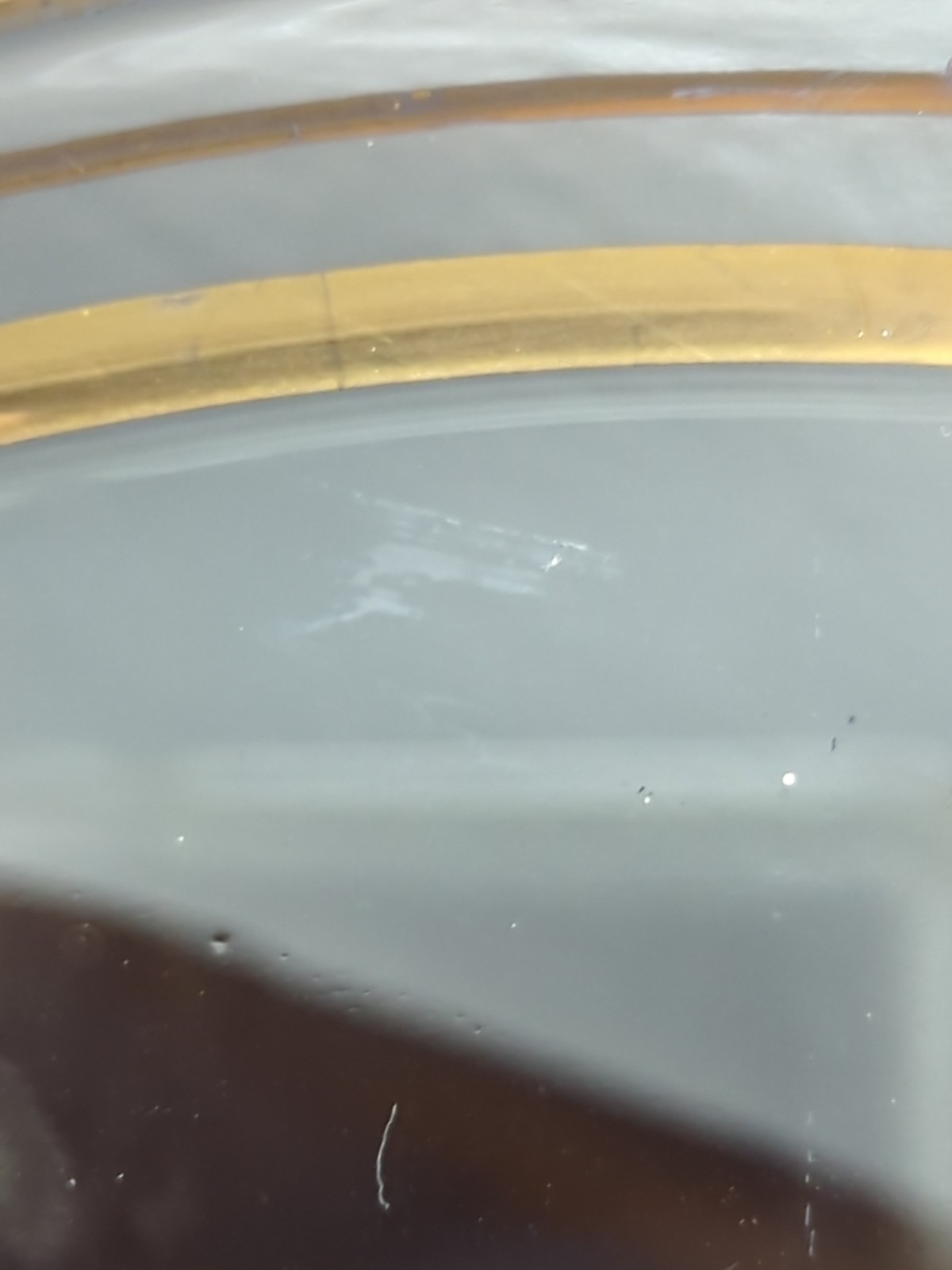 VTG Georges Briard Round Clear Glass Divided Tray Forbidden Fruit Apple Pear 11"